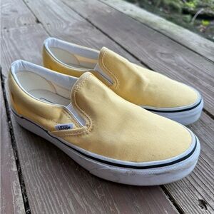 Yellow Vans Slip-On Sneakers